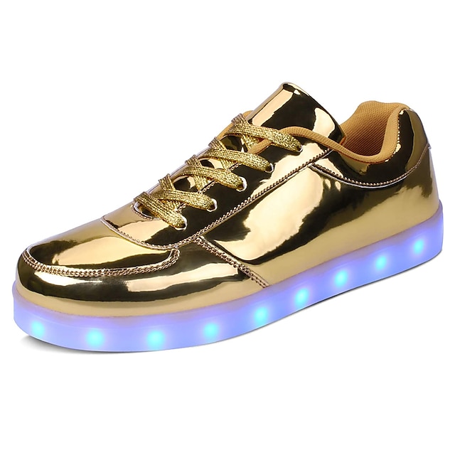 Boys Girls Sneakers LED Light up Shoes High Top USB Charging PU Non ...