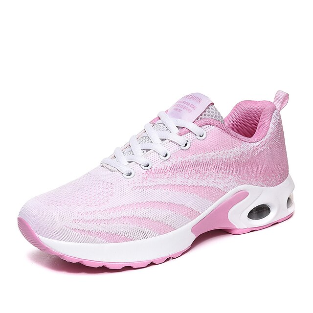 Mujer Zapatillas de Atletismo Tacón Plano Dedo redondo Botines Botines  Diario Al aire libre Flying Weaving Damasco Vino Rosa Negro 8763646 2022 –  €64.89