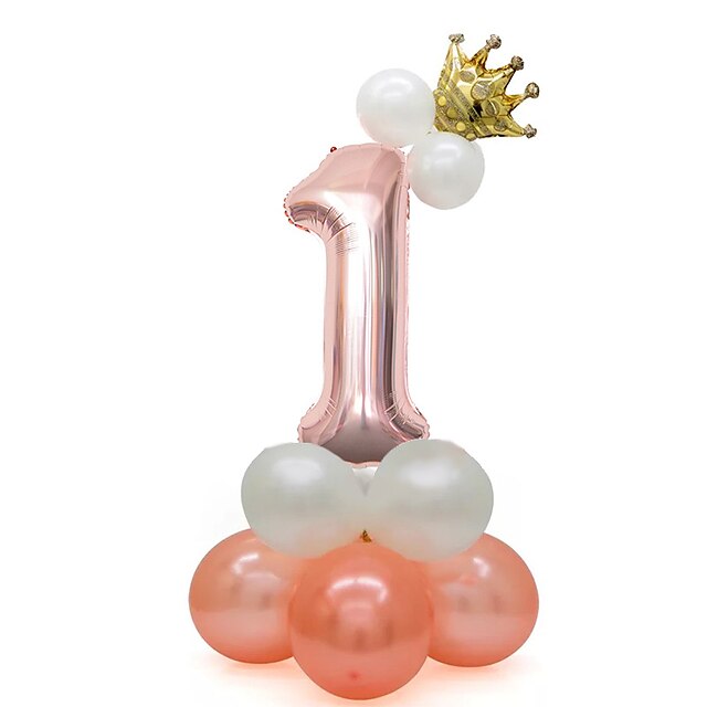 Home & Garden Home Decor | 120cm Rose Gold Digital Column Aluminum Film Balloon Base Birthday Decoration - PN06638