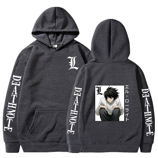 Toys & Hobbies Cosplay & Costumes | Inspired by Death Note Cosplay Anime Cartoon Polyster Print Harajuku Graphic Kawaii Hoodie F