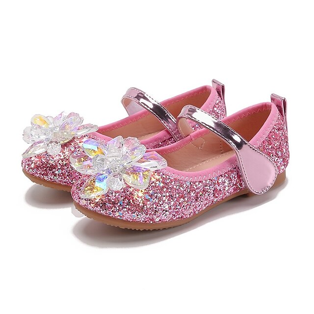 Shoes & Bags Kids Shoes | Girls Flats Glitters Comfort Mary Jane Flower Girl Shoes Patent Leather PU Glitter Crystal Sequined Je