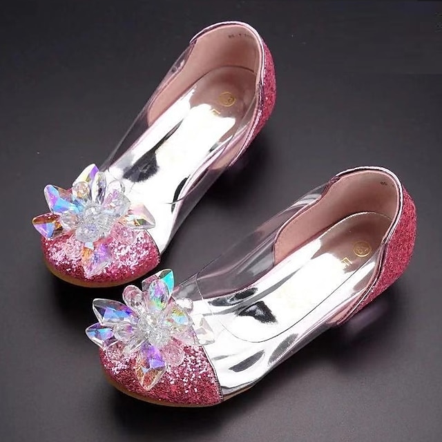  Fete Tocuri Zilnic Sclipici Pantofi rochie Cosplay PU Pe înălțime în creștere Sandale de cristal Copii mari (7 ani +) Copii mici (4-7 ani) Nuntă Petrecere Zilnic Dans Piatră Semiprețioasă Sclipici