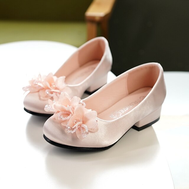 Shoes & Bags Kids Shoes | Girls Heels Flower Girl Shoes Princess Shoes Satin Little Kids(4-7ys) Big Kids(7years +) Wedding Party