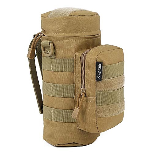 600D Tactical Outdoor MOLLE Water Bottle Pouch Kettle Holder Carrier Bag Black 
