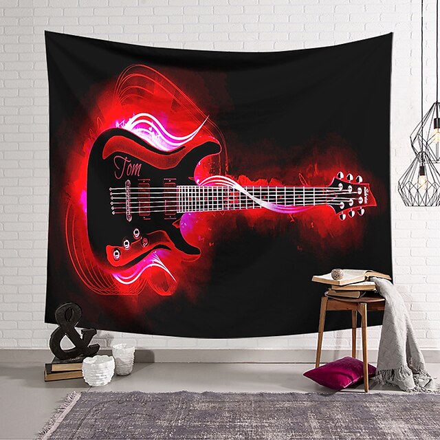 Home & Garden Home Decor | Guitar Wall Tapestry Art Decor Blanket Curtain Hanging Home Bedroom Living Room Decoration Polyester 