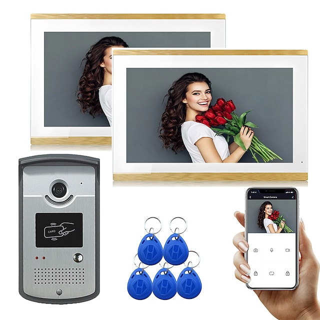  LITBest Wired & Wireless Photographed / Recording / RFID 9.7 inch Hands-free One to Two video doorphone