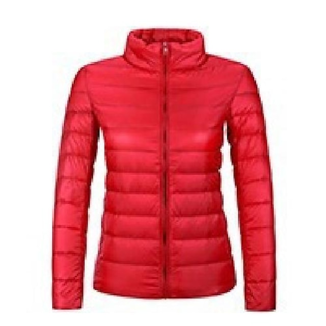  Women's Puffer Jacket Hiking Down Jacket Quilted Puffer Jacket Winter Outdoor Thermal Warm Windproof Fleece Lining Breathable Outerwear Winter Jacket Trench Coat Fishing Climbing Beach Lake blue Navy
