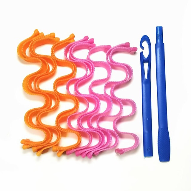  12PCS Magic Hair Curlers DIY Portable Hairstyle Rollers Sticks Durable Beauty Makeup Curling Hair Styling Tools