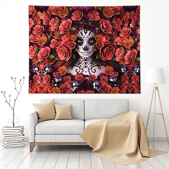 Home & Garden Home Decor | El Día de los Muertos Wall Tapestry Art Decor Blanket Curtain Hanging Home Bedroom Living Room Decora