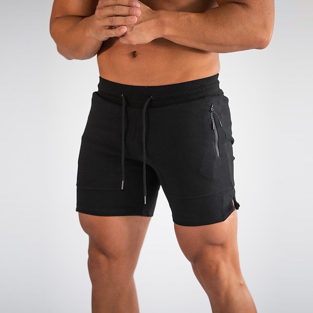  Voor heren Hardloopshorts Atletische shorts Trekkoord Zak met rits Kleding Onderlichaam Sportief Sportkleding Ademend Zacht Zweetafvoerend Fitness Sportschooltraining Hardlopen Sportkleding