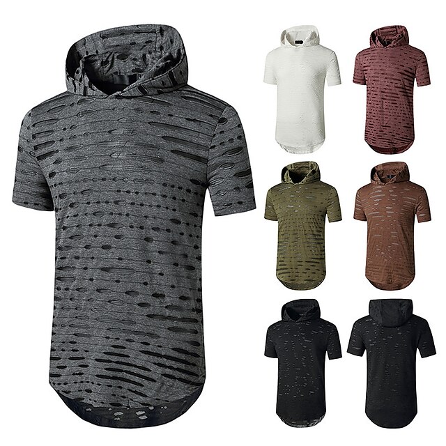 Sports & Outdoors Running, Jogging & Walking | Mens Tee / T-shirt Stand Collar Solid Color Sport Athleisure Hoodie T Shirt Shirt