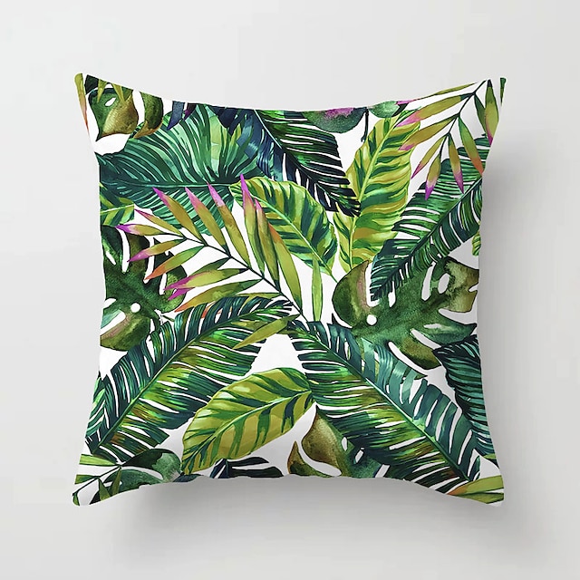  Cushion Cover 1PC Soft Decorative Square Throw Pillow Cover Cushion Case Faux Linen Pillowcase for Sofa Bedroom  Superior Quality Mashine Washable Pack of 1 for Sofa Couch Bed Chair Green