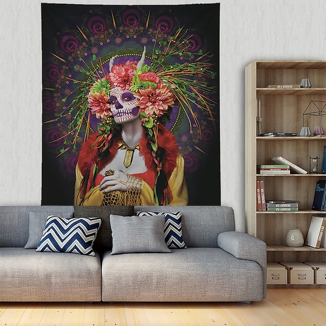 Home & Garden Home Decor | El Día de los Muertos Wall Tapestry Art Decor Blanket Curtain Hanging Home Bedroom Living Room Decora