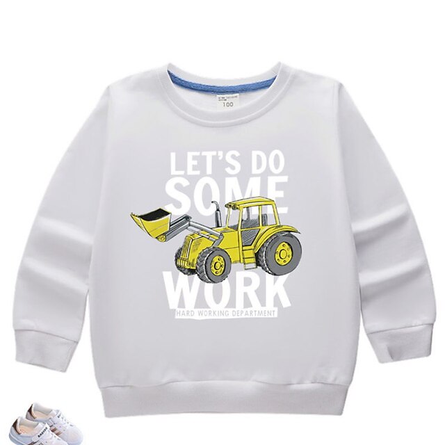 Baby & Kids Boys Clothing | Kids Boys Sweatshirt Long Sleeve Green White Black Cartoon Letter Cotton Active Cool 3-10 Years / Fa