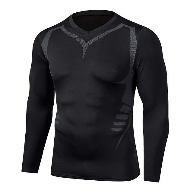 Sports & Outdoors Running, Jogging & Walking | Mens Long Sleeve Workout Tops Compression Clothing Athletic Athleisure Winter Moi