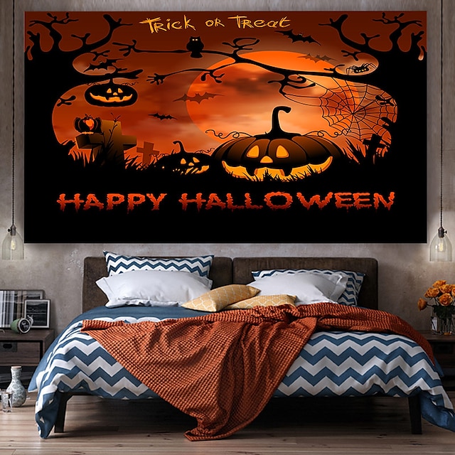 Home & Garden Home Decor | Halloween Wall Tapestry Art Decor Blanket Curtain Hanging Home Bedroom Living Room Decoration Psyched