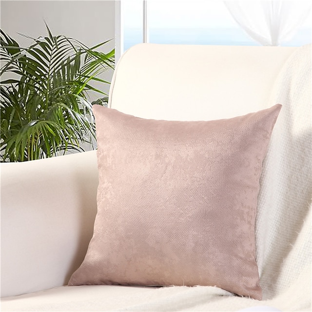 Home & Garden Home Decor | Modern Simple Solid Color 1 Piece Removable Pillowcase Square Zipper Car Cushion Waist Pillow - QX346