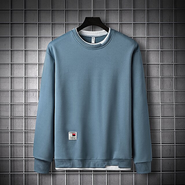 Hombre Manga Larga Sudadera Sudadera Ropa Deportiva Invierno Licra  Dispersor de humedad Suave Aptitud física Tenis Corriendo Ropa de deporte  Retazos Azul Piscina Blanco Negro Ropa de Deporte 8816461 2022 – $18.35