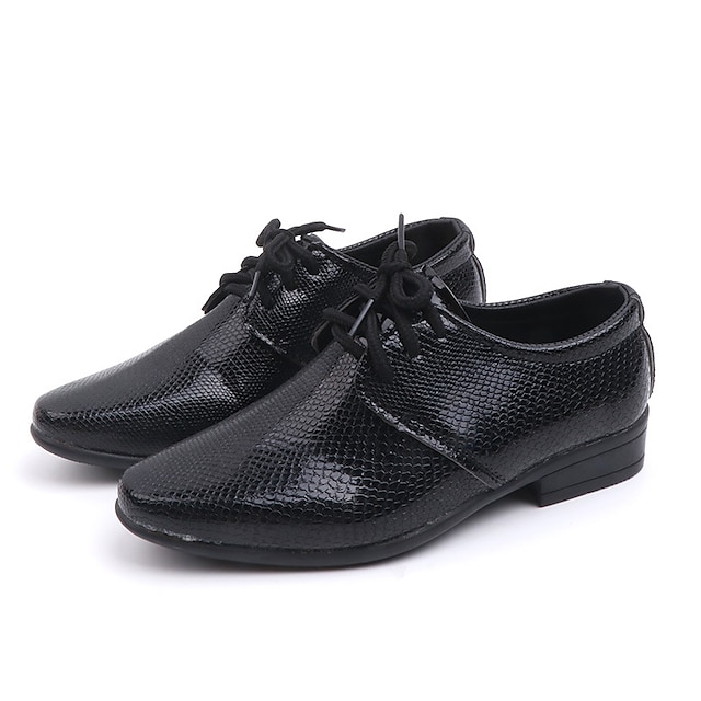  Boys Oxfords Daily Dress Shoes Formal Shoes School Shoes PU Breathability Non-slipping Big Kids(7years +) Little Kids(4-7ys) Wedding Party Daily Walking Shoes Dancing Lace-up Black White Brown Summer