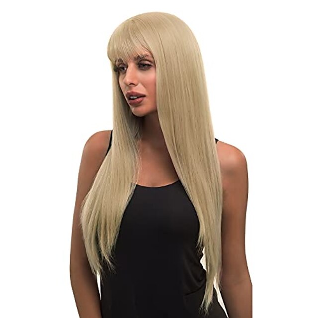 waist length blonde wig