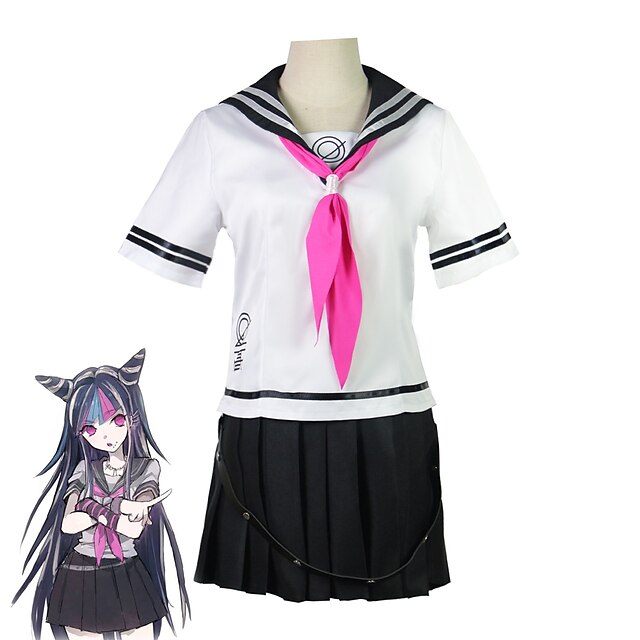  Inspired by Danganronpa Celestia Ludenbeck Anime Cosplay Costumes Japanese Cosplay Suits Other Short Sleeve Top Skirt More Accessories For Girls' / Waist Belt / Waist Belt