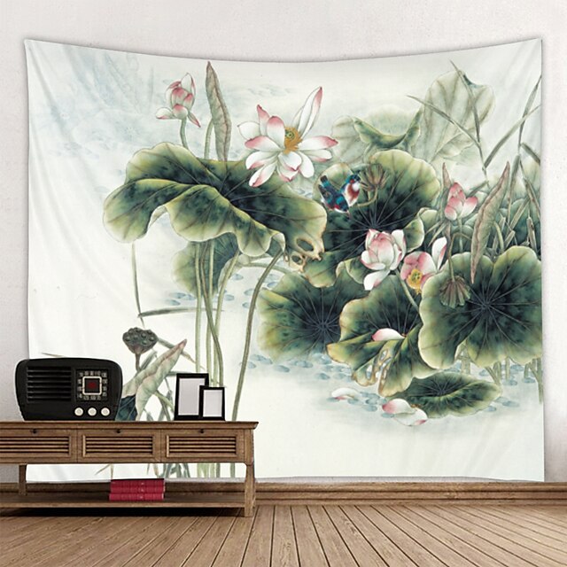 Home & Garden Home Decor | Wall Tapestry Art Deco Blanket Curtain Hanging Home Bedroom Living Room Decoration Beautiful Lotus Ba