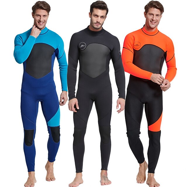 

Men's Full Wetsuit 3mm SCR Neoprene Diving Suit Warm Quick Dry Micro-elastic Long Sleeve Swimming Surfing Scuba Patchwork Autumn / Fall Spring Summer
