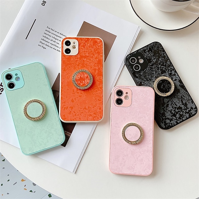  Phone Case For Apple Back Cover iPhone 12 Pro Max 11 SE 2020 X XR XS Max 8 7 Shockproof Dustproof with Stand Lines / Waves Solid Colored PU Leather