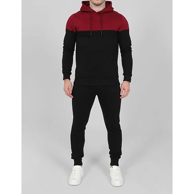 Sports & Outdoors Running, Jogging & Walking | Mens 2 Piece Tracksuit Sweatsuit 2pcs Winter Long Sleeve Moisture Wicking Breatha