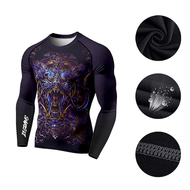 Sports & Outdoors Running, Jogging & Walking | 21Grams® Mens Long Sleeve Compression Shirt Running Shirt Top Athletic Athleisure