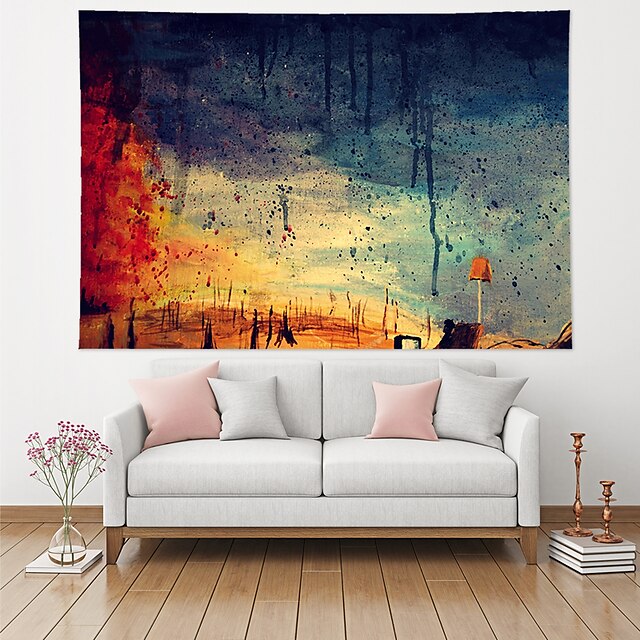 Home & Garden Home Decor | Painting Style Wall Tapestry Art Decor Blanket Curtain Hanging Home Bedroom Living Room Decoration Po