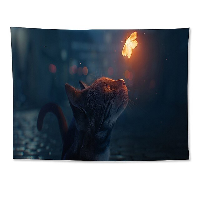 Home & Garden Home Decor | Cat Wall Tapestry Art Decor Blanket Curtain Hanging Home Bedroom Living Room Decoration Polyester - T