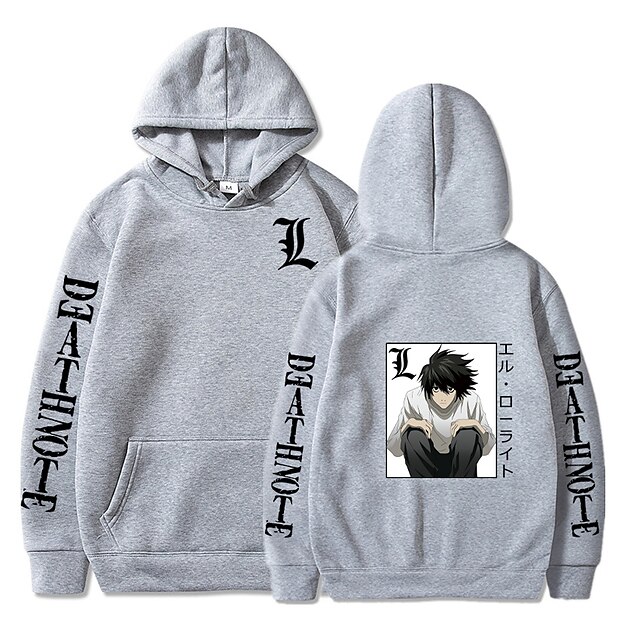 Toys & Hobbies Cosplay & Costumes | Inspired by Death Note Cosplay Anime Cartoon Polyster Print Harajuku Graphic Kawaii Hoodie F