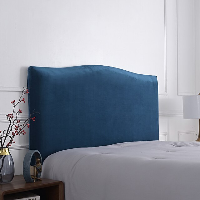 Velvet Bed Headboard Cover for Bedroom Decoration, Stretch Bed