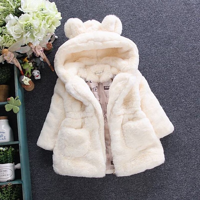 Baby & Kids Girls Clothing | Kids Girls Coat White rabbit ears wool sweater (plus velvet thickening) Pink Bunny Ears Wool Sweate