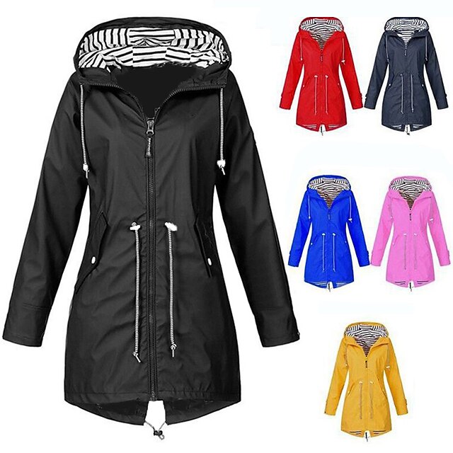 Women's Raincoats Windbreaker Rain Jacket Waterproof Lightweight ...