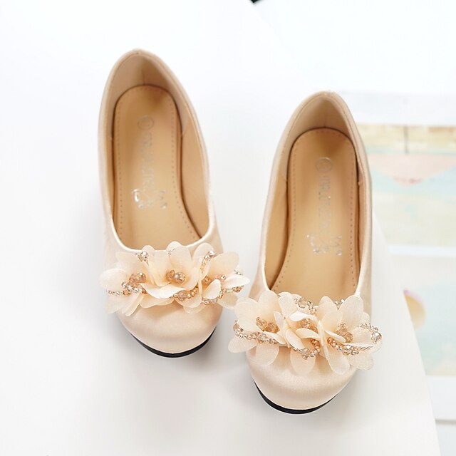 Shoes & Bags Kids Shoes | Girls Heels Flower Girl Shoes Princess Shoes Satin Little Kids(4-7ys) Big Kids(7years +) Wedding Party