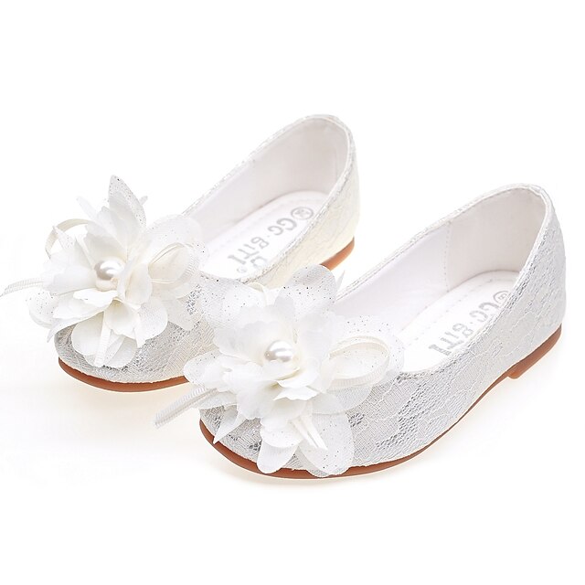 Shoes & Bags Kids Shoes | Girls Flats Comfort Flower Girl Shoes Princess Shoes Lace Mesh Dress Shoes Toddler(9m-4ys) Little Kids