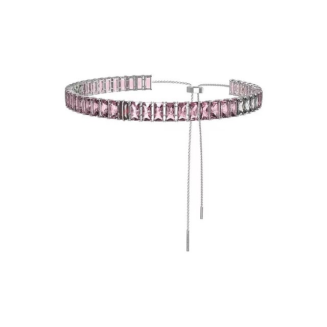  Necklace Women's Geometrical Pink Platinum Plated Luxury Luminous Wedding Pink 98 cm Necklace Jewelry 1pc for Wedding Geometric