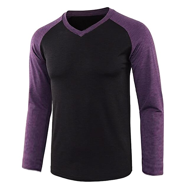 Sports & Outdoors Running, Jogging & Walking | Mens Long Sleeve V Neck Running Shirt Tee Tshirt Top Athletic Athleisure Breathab