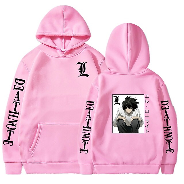 Toys & Hobbies Cosplay & Costumes | Inspired by Death Note Cosplay Anime Cartoon Polyster Print Harajuku Graphic Kawaii Hoodie F