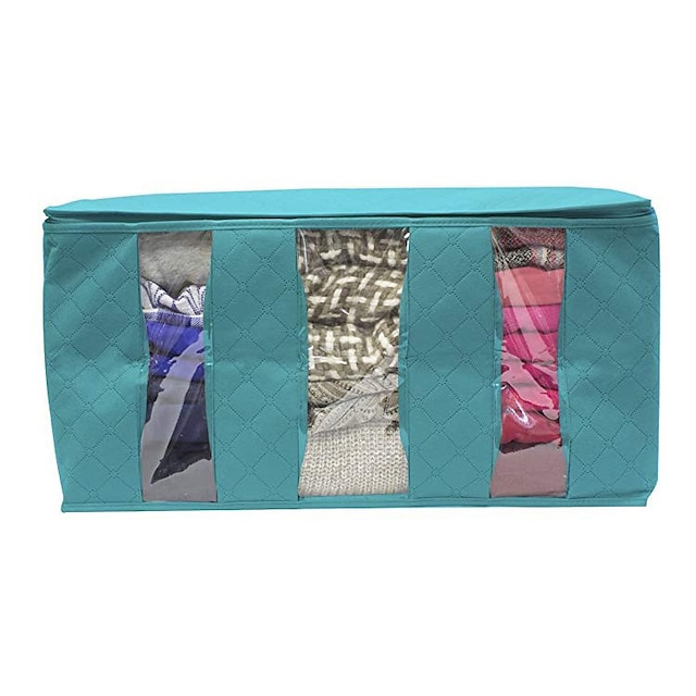 Home & Garden Home Decor | Large Capacity Clothes Storage Bag Organizer with Reinforced Handle Thick Fabric for Comforters Blank