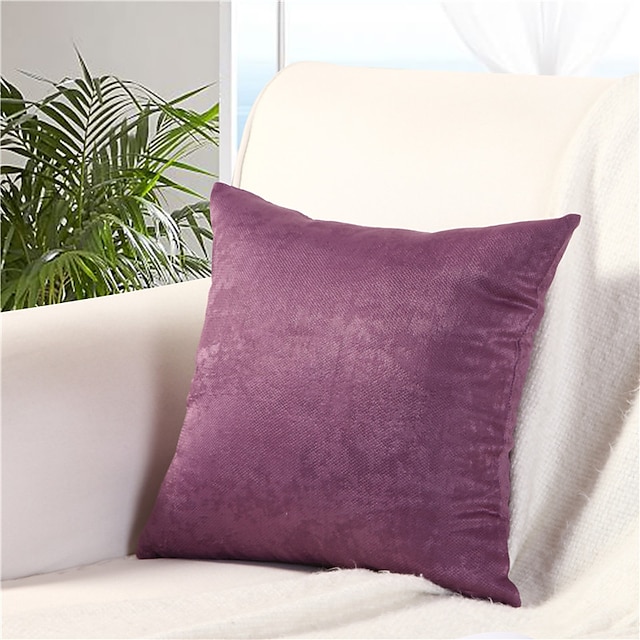 Home & Garden Home Decor | Modern Simple Solid Color 1 Piece Removable Pillowcase Square Zipper Car Cushion Waist Pillow - QX346