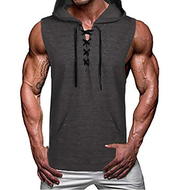 sleeveless grey moletom com capuz