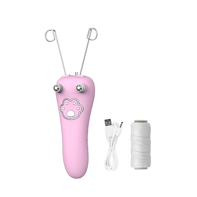  Electric Cotton Thread Epilator Lady Facial Hair Remover Rechargeable Pull Surface Depilation Face Cleaning Device