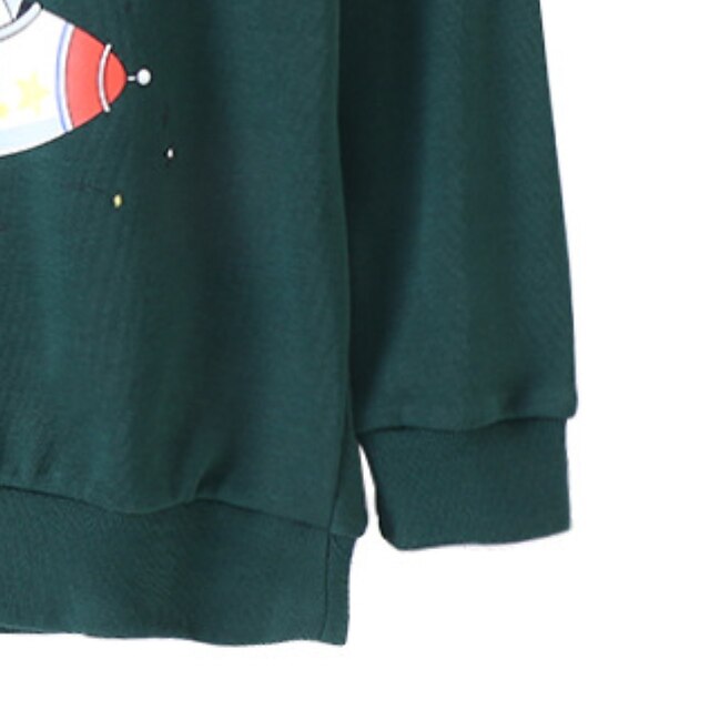 Baby & Kids Boys Clothing | Kids Boys Hoodie Long Sleeve Cartoon Letter Green Children Tops Fall Basic Cool Regular Fit 3-8 Year