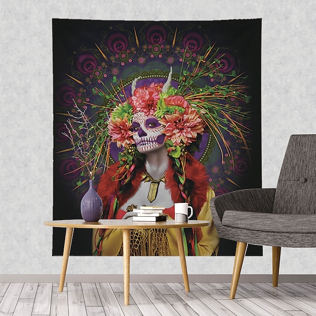 Home & Garden Home Decor | El Día de los Muertos Wall Tapestry Art Decor Blanket Curtain Hanging Home Bedroom Living Room Decora