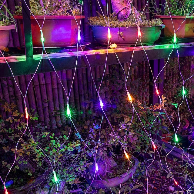 Christmas Net Lights Connectable 6M*4M 720 LED 8 Modes Low Voltage Mesh Fairy String Lights Net