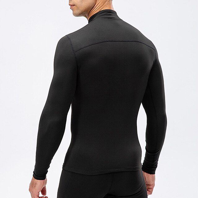 Sports & Outdoors Running, Jogging & Walking | YUERLIAN Mens Long Sleeve Compression Shirt Running Shirt Half Zip Sweatshirt Top