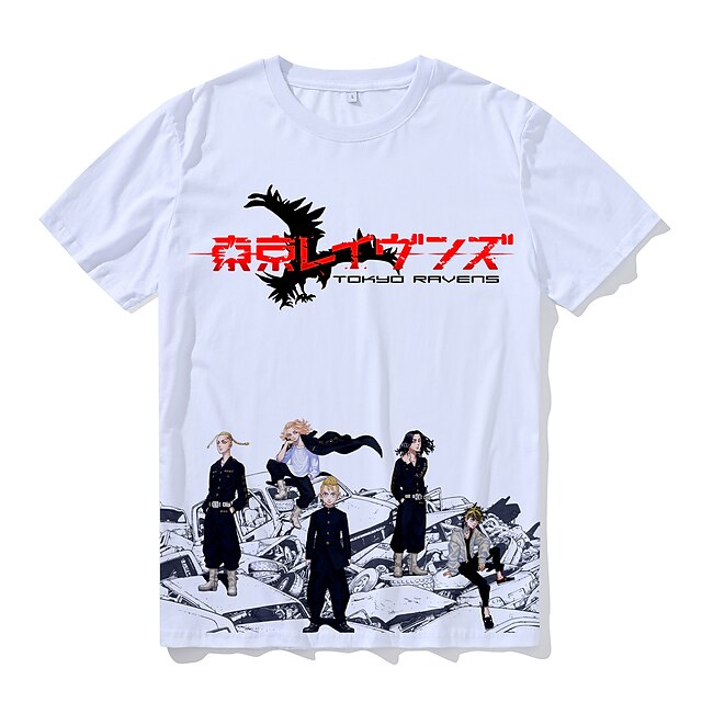 Toys & Hobbies Cosplay & Costumes | Inspired by Tokyo Revengers Hanagaki Takemichi Baji Keisuke Mikey T-shirt Anime 100% Polyest